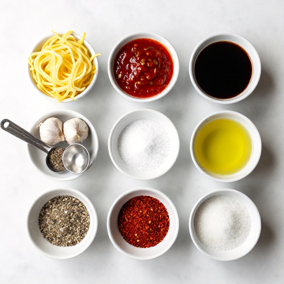 Ingredients for Spicy Potato Noodles