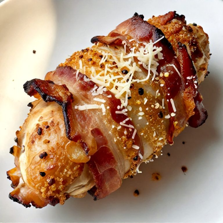 Bacon Wrapped Parmesan Garlic Chicken