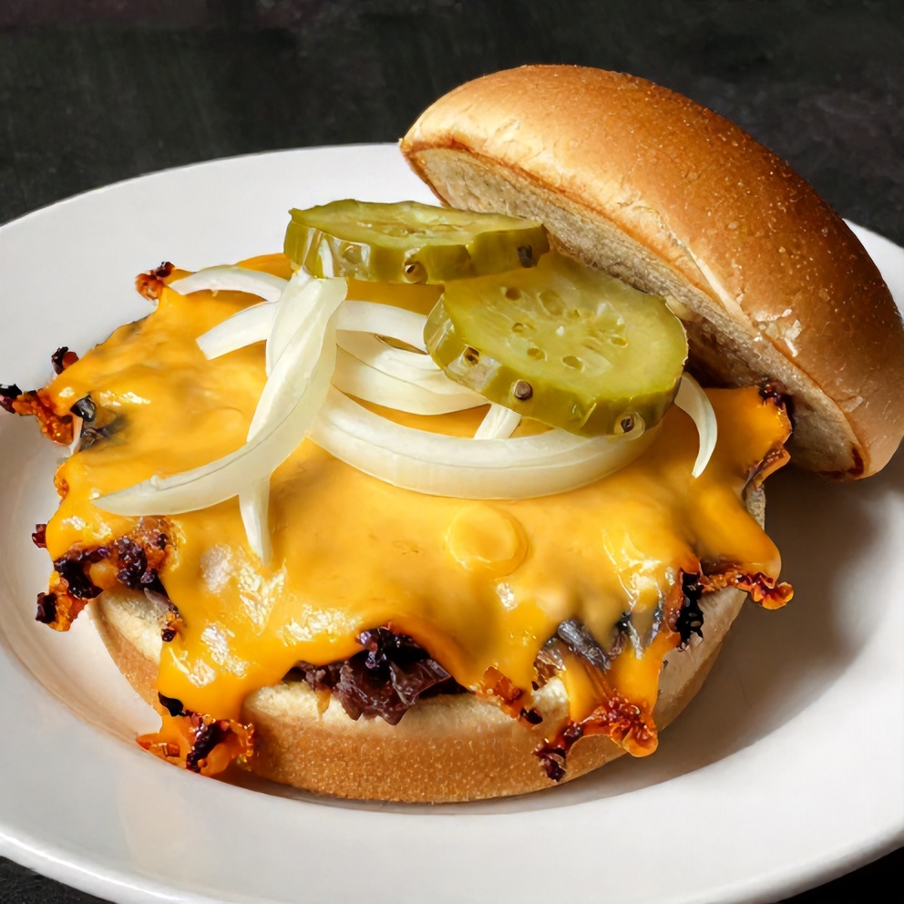 Cheesy Philly Sloppy Joes served on a bun