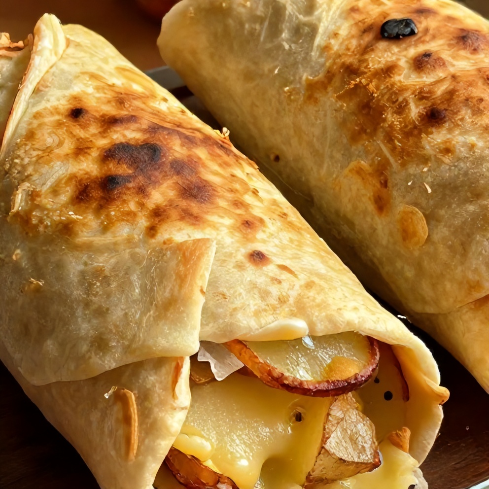 cheesy potato burritos
