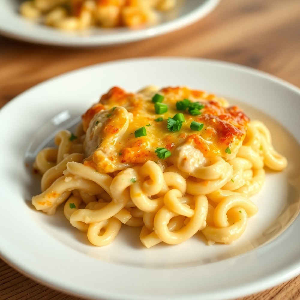 Crack Chicken Pasta — Creamy Chicken Noodle Bake