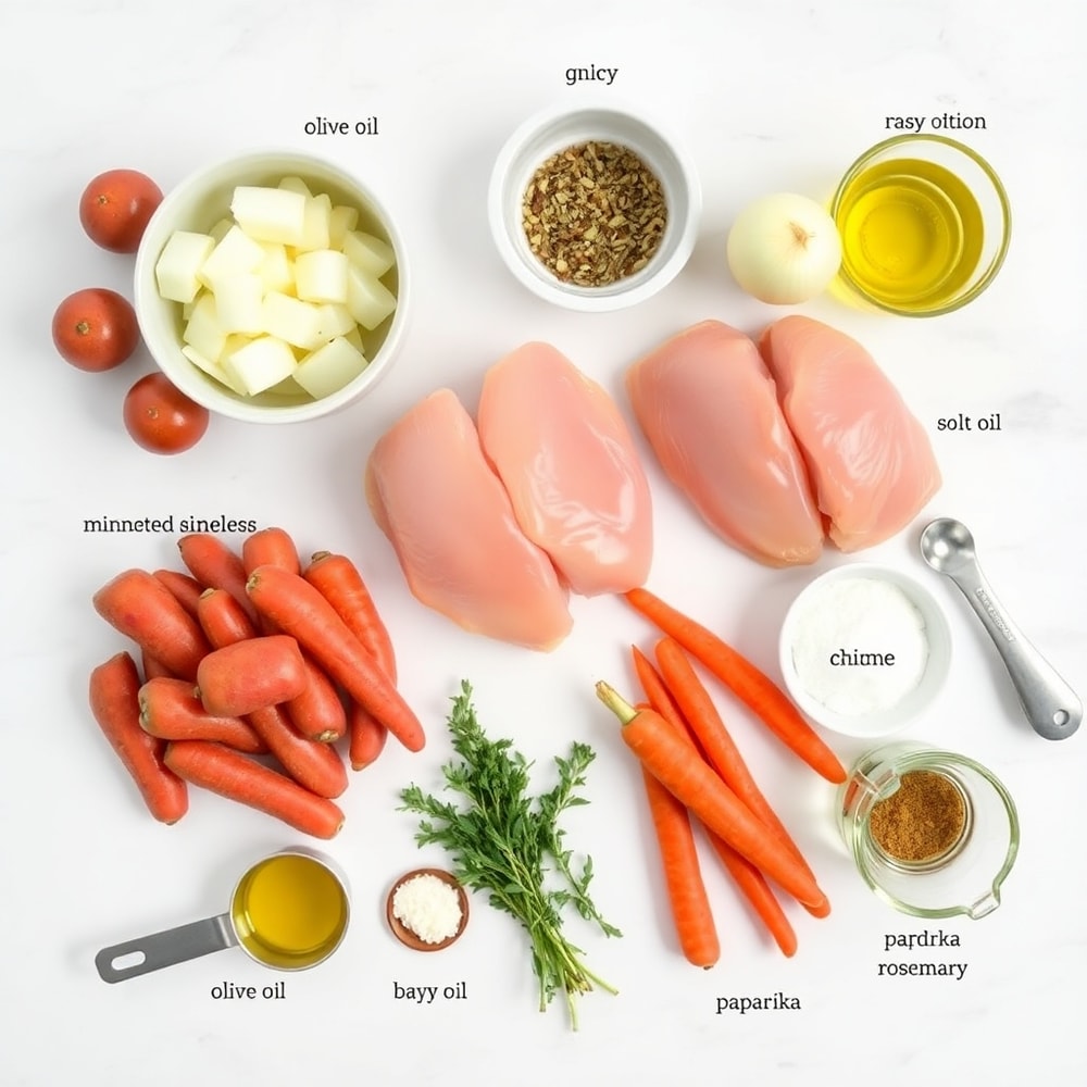Crockpot Garlic Herb Chicken & Veggies Ingredients