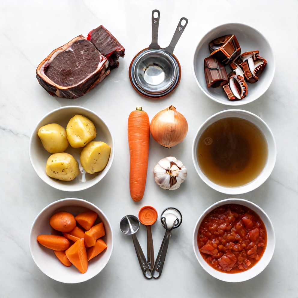 Ingredients for slow cooker pot roast