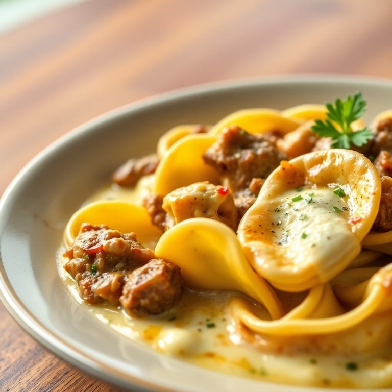 Cracked Garlic Steak Tortellini