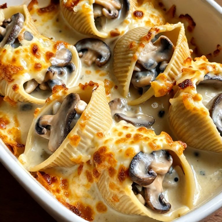 Creamy Garlic Mushroom Stuffed Shells