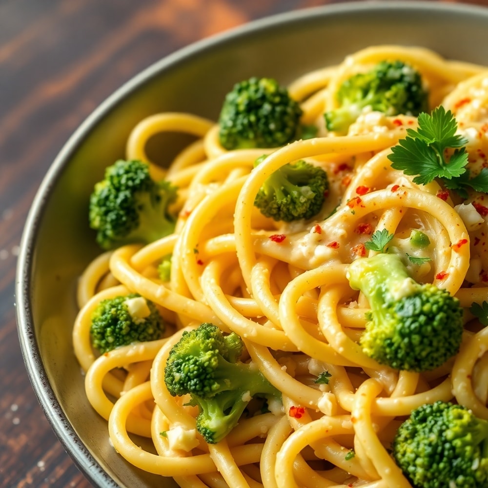 Mafaldine Pasta Limone with Broccoli