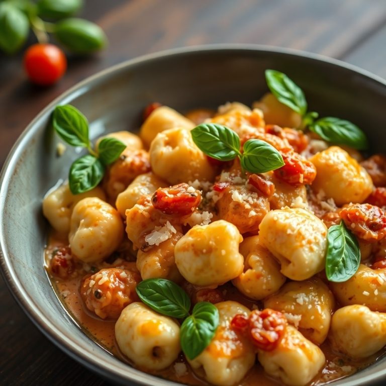 creamy sundried tomato gnocchi