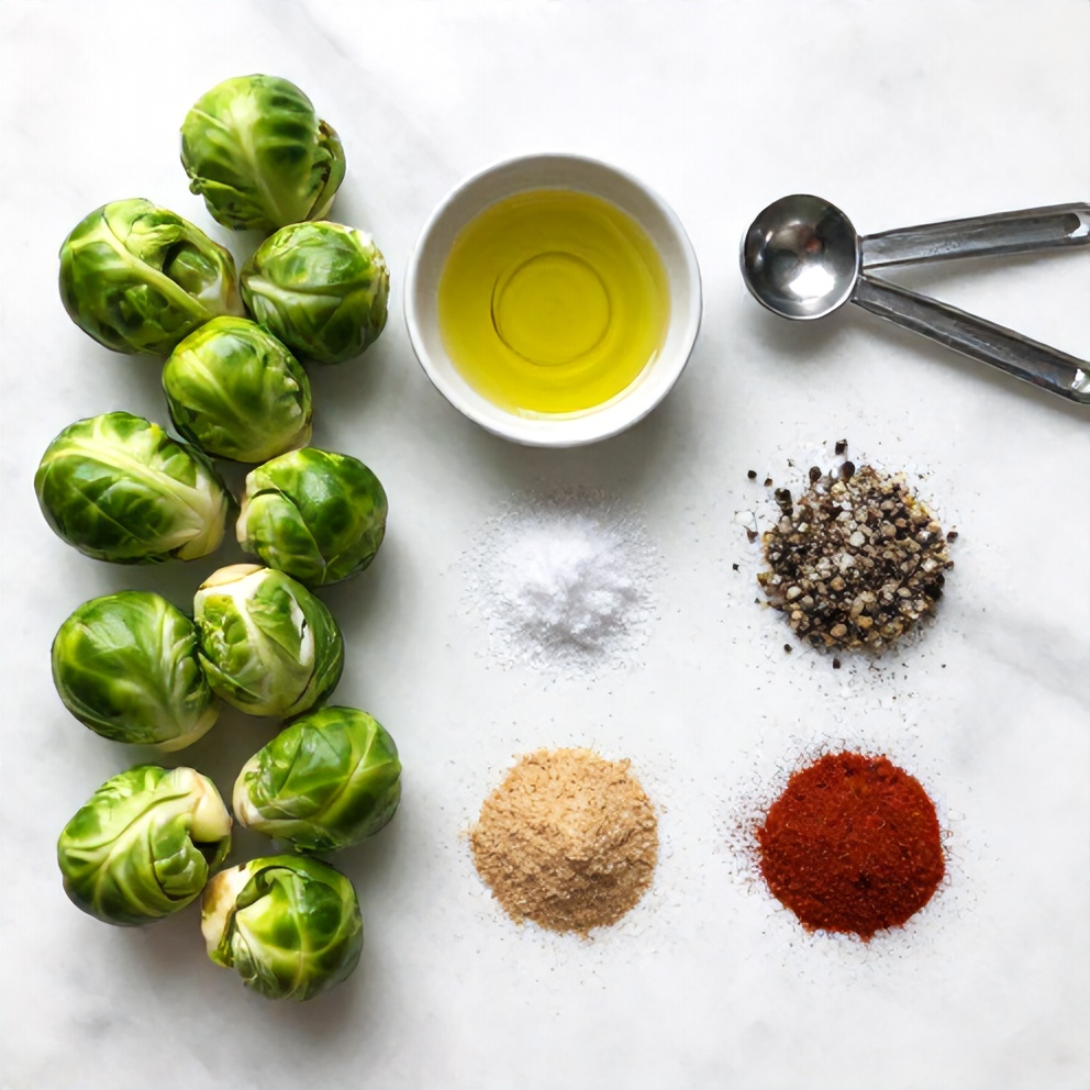 Brussels Sprouts Ingredients Flat Lay