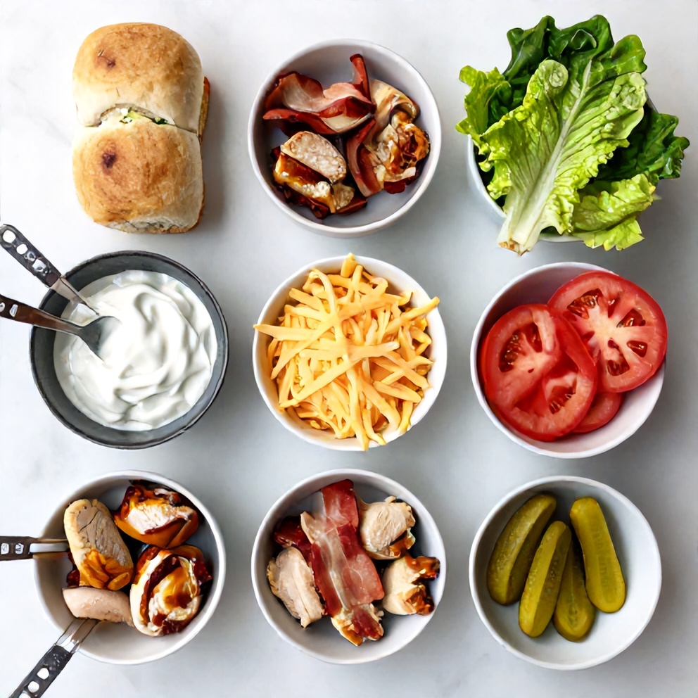 Raw ingredients for Crack Chicken Sliders on Hawaiian Rolls