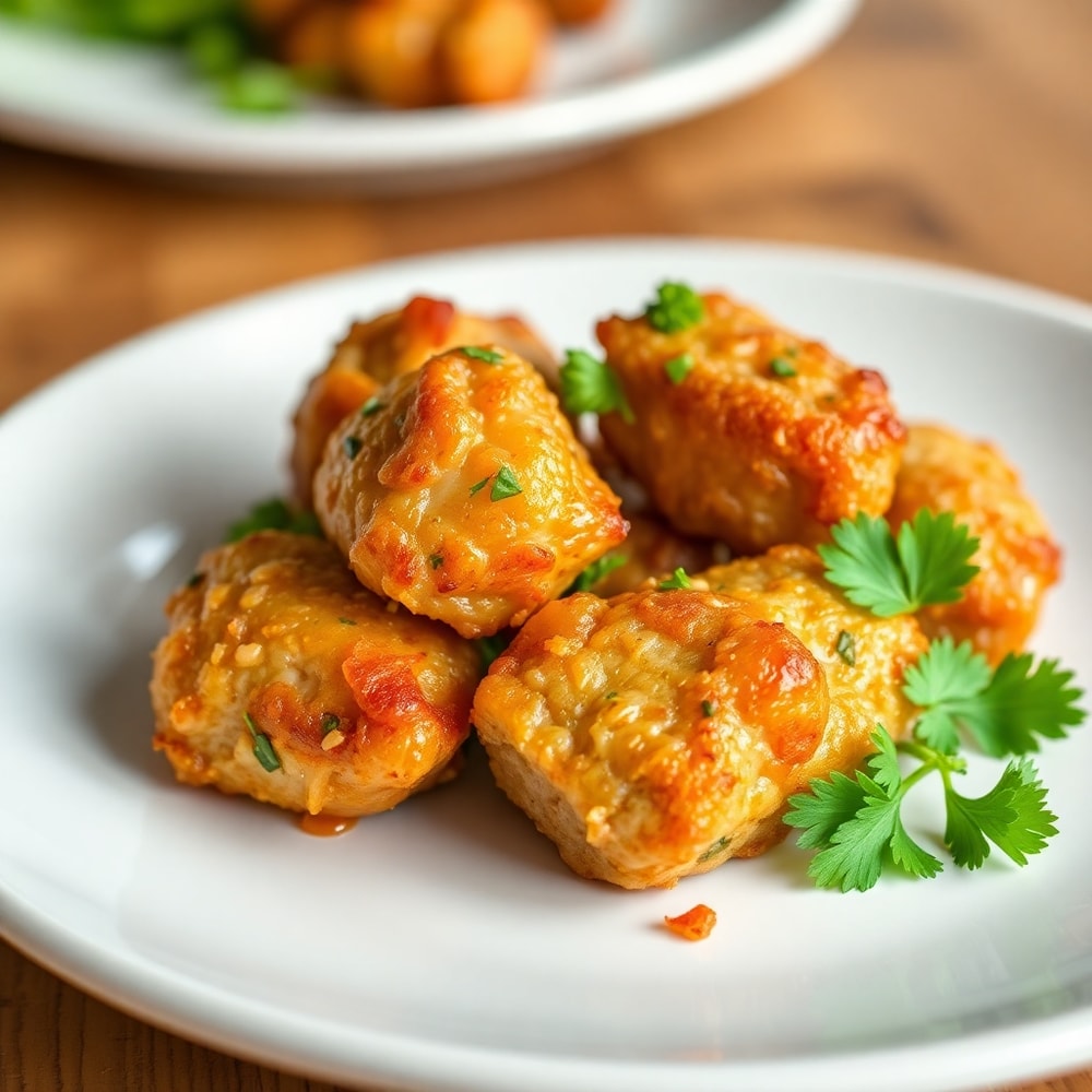 Plated Crispy Garlic Pork Bites