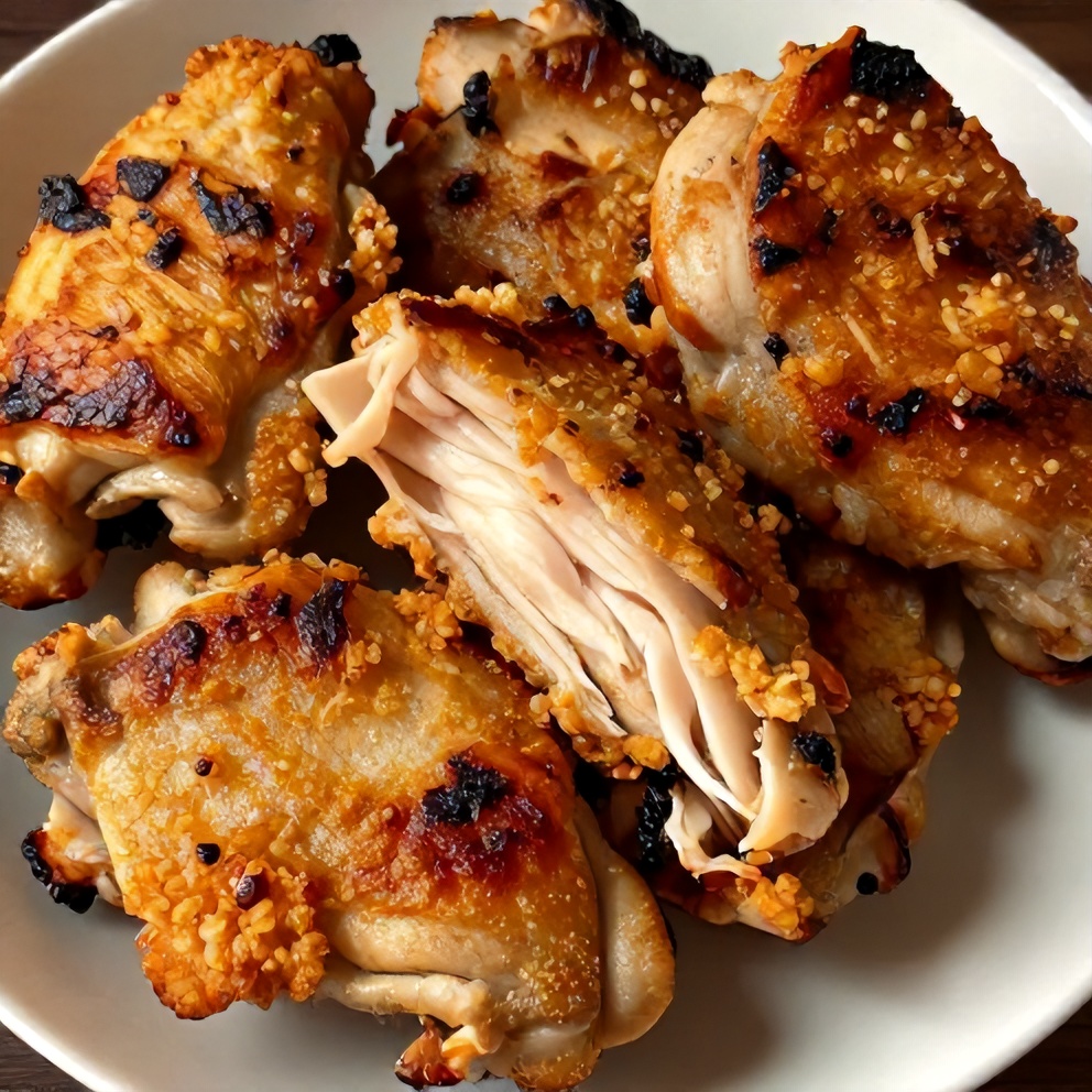crispy grilled chicken thighs