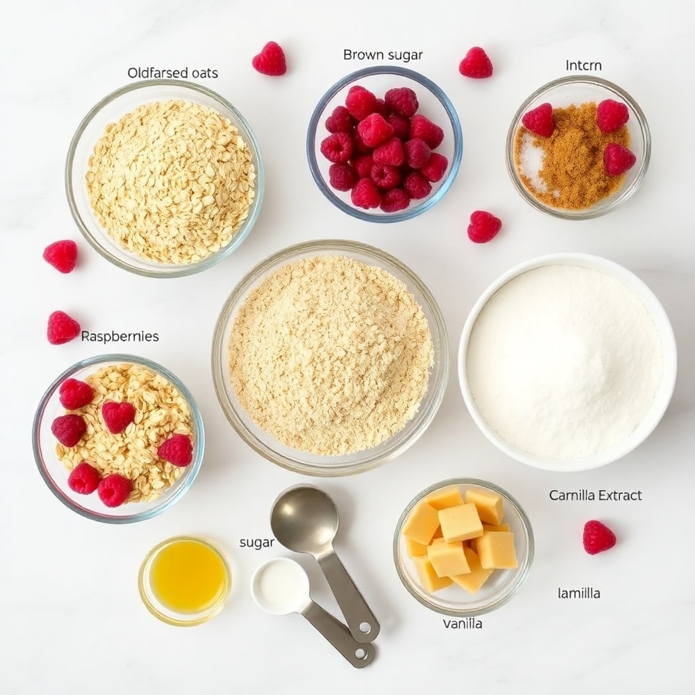 Raspberry Oatmeal Crumble Bars Ingredients