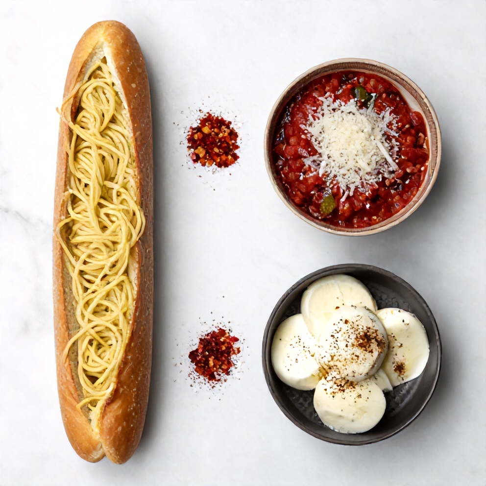 Spaghetti Garlic Bread Bowls Ingredients