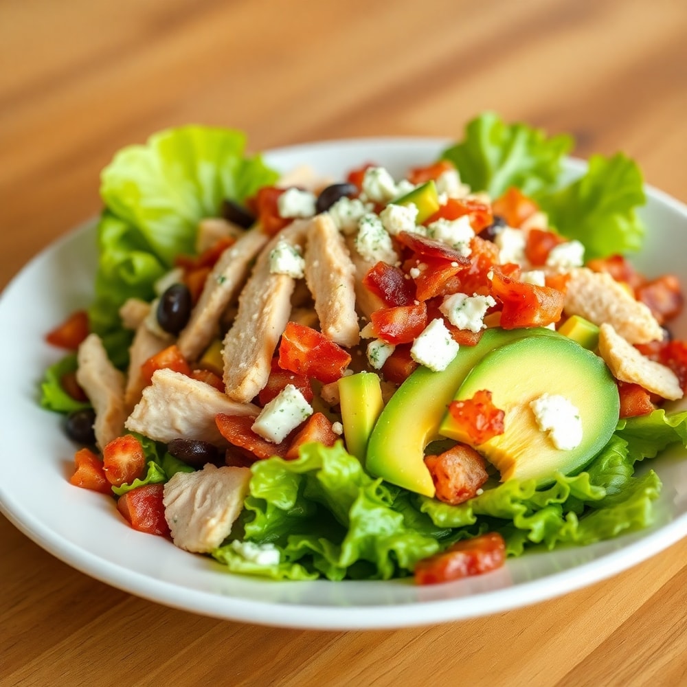 Plated Crispy Turkey Cobb Salad