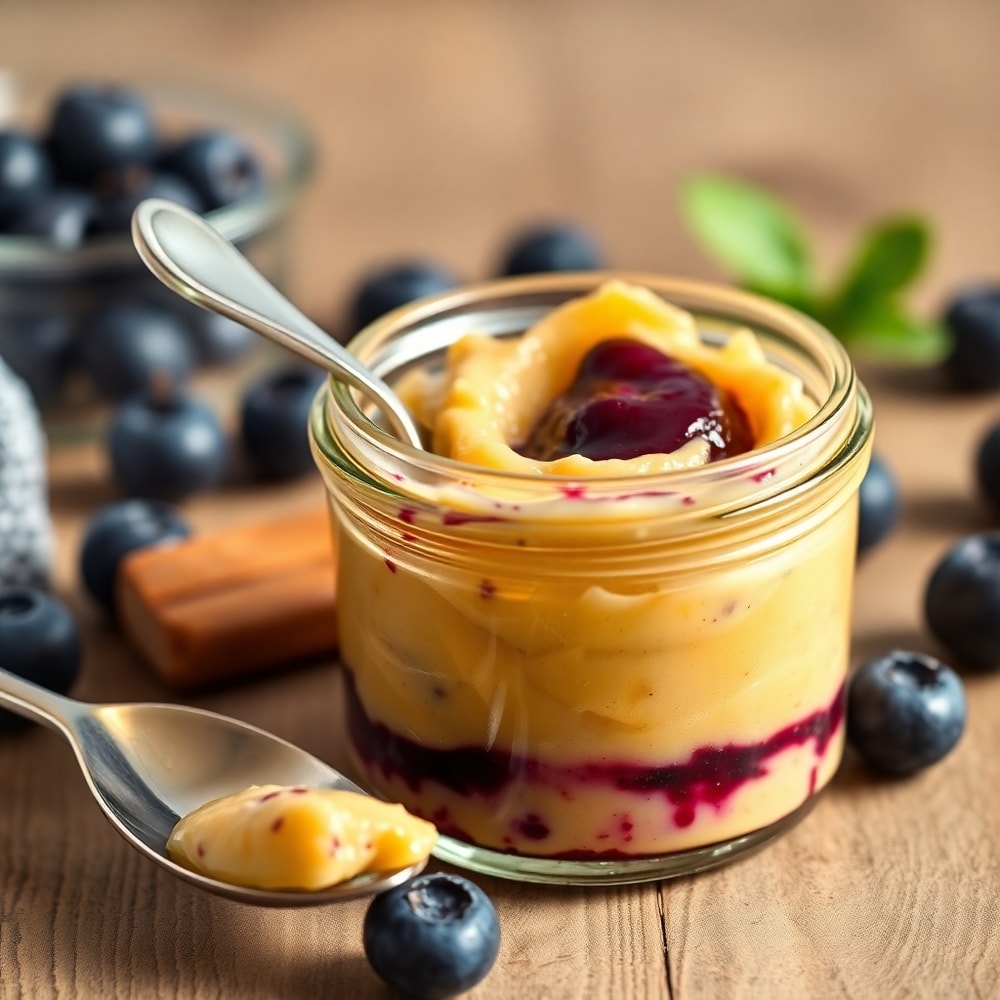 Blueberry butter jar