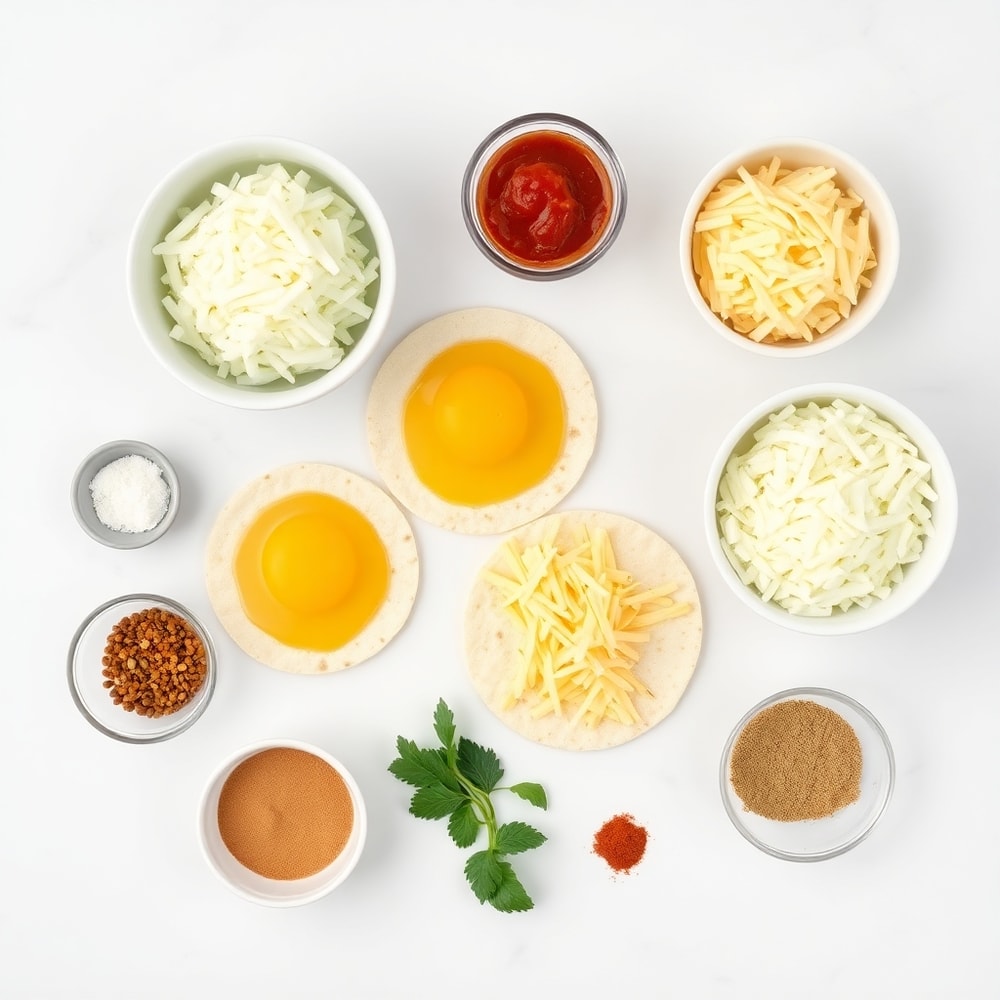 Raw ingredients for Easy Breakfast Enchiladas