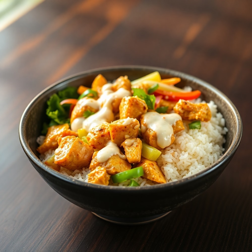 Easy Coconut Chicken Rice Bowl