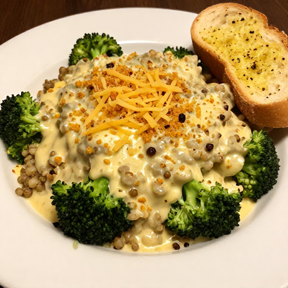 Broccoli Quinoa Bake served on a plate