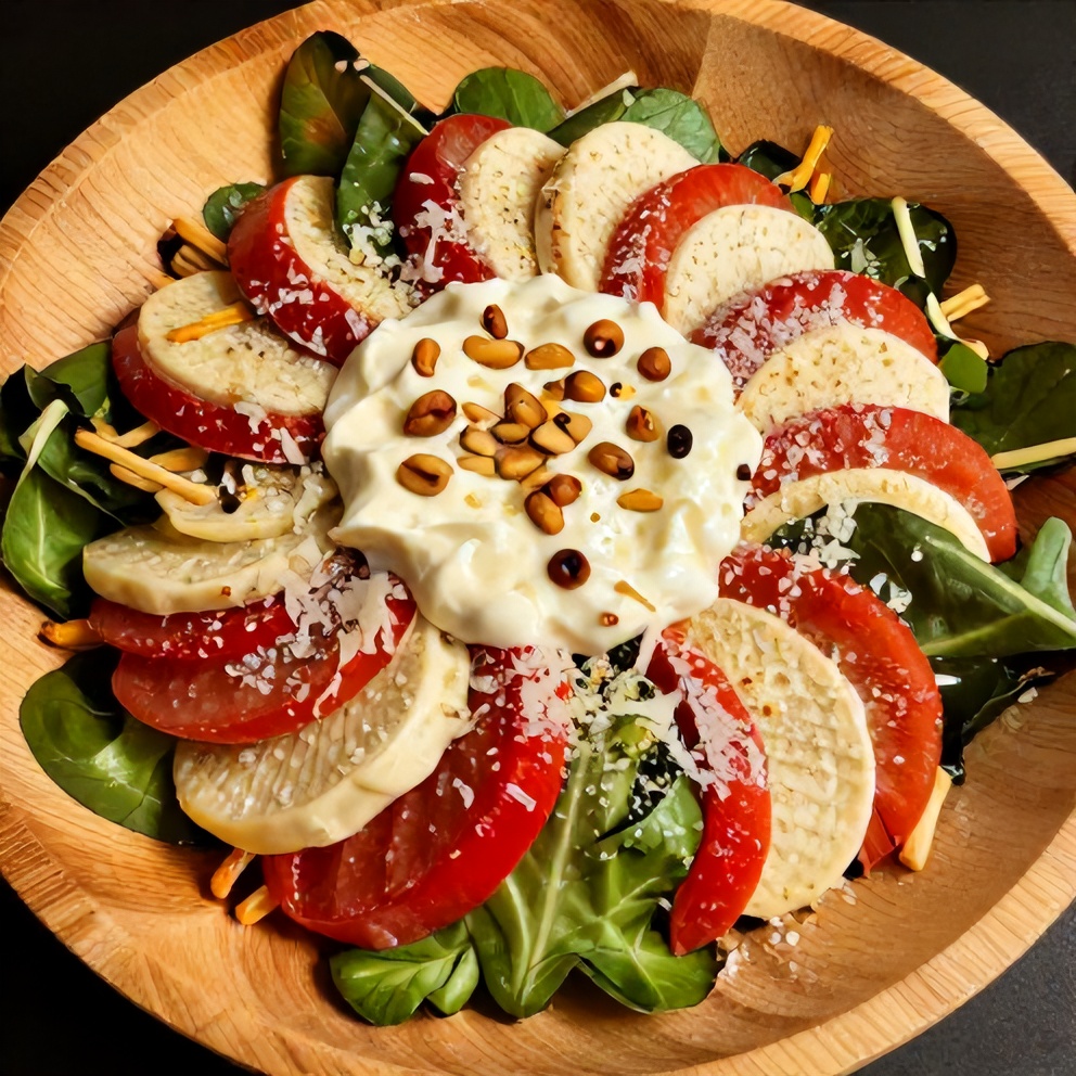 Caprese Pasta Salad with Creamy Mozzarella Dressing