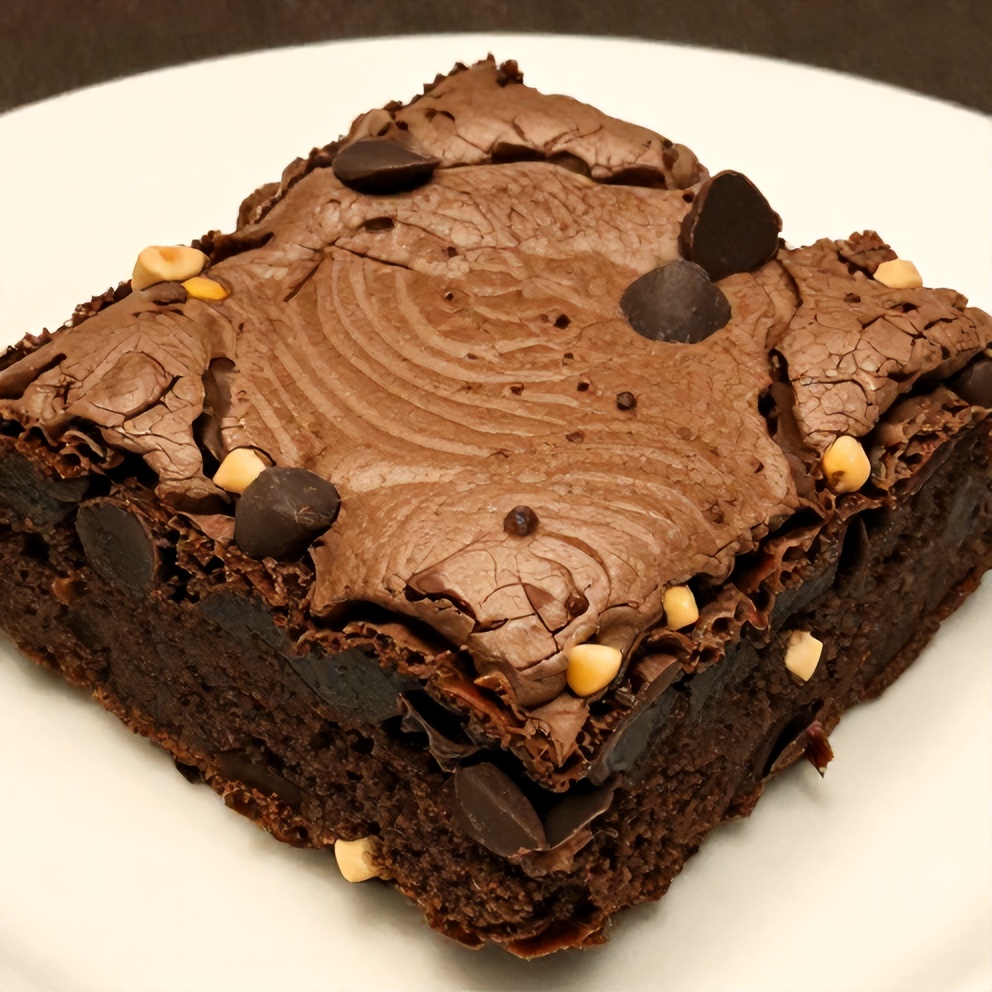 A perfect serving of Easy Fudgy One-Bowl Brownies on a white plate