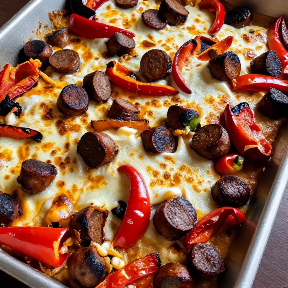 sheet pan sausage peppers