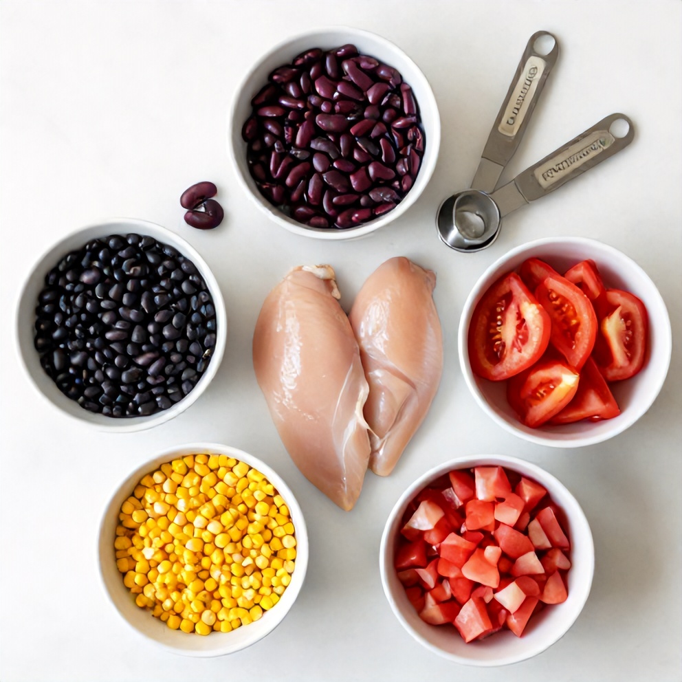 Easy Slow Cooker Buffalo Chicken Chili Ingredients