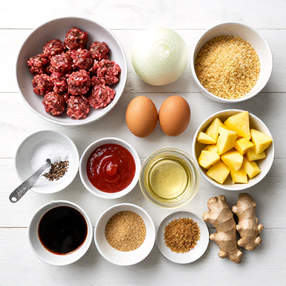 Ingredients for Slow Cooker Sweet and Sour Meatballs