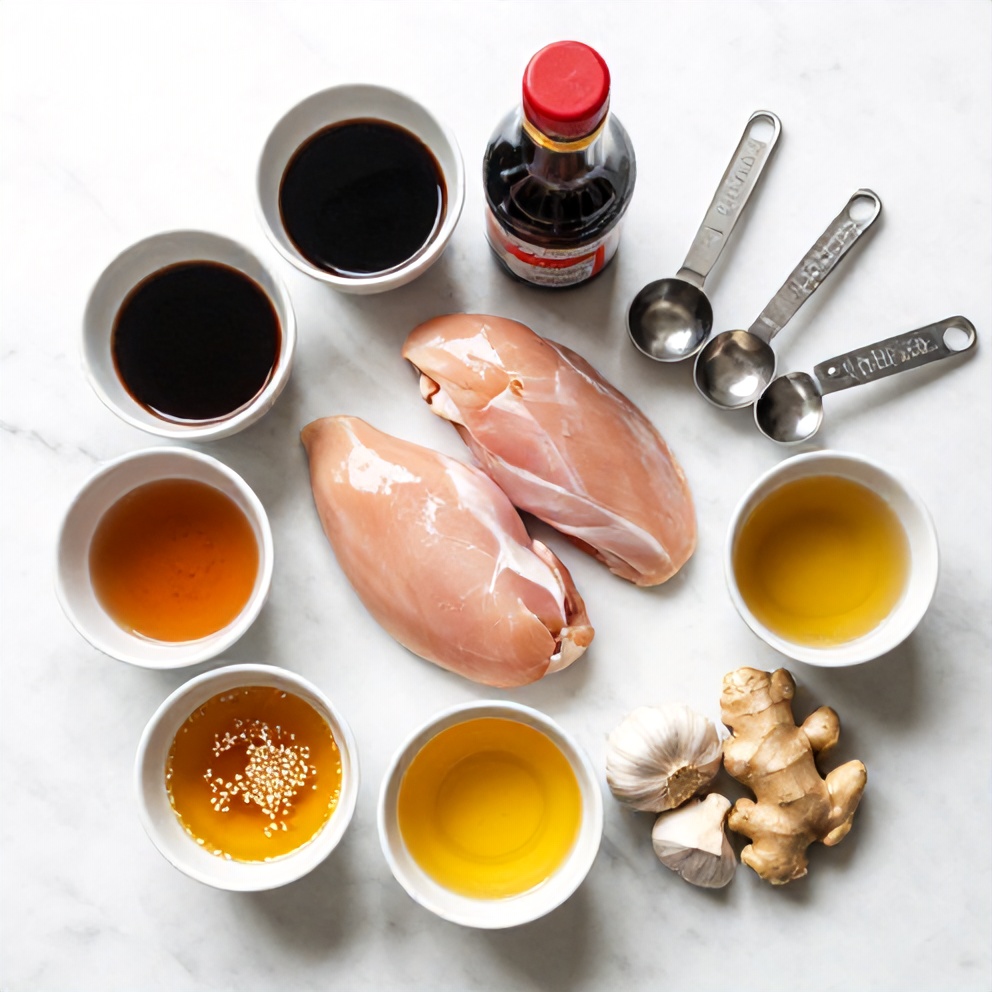 Raw ingredients for Easy Sticky Char Siu Chicken