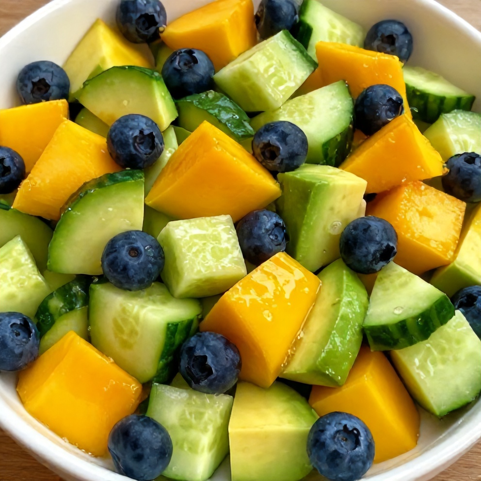 fresh mango cucumber salad