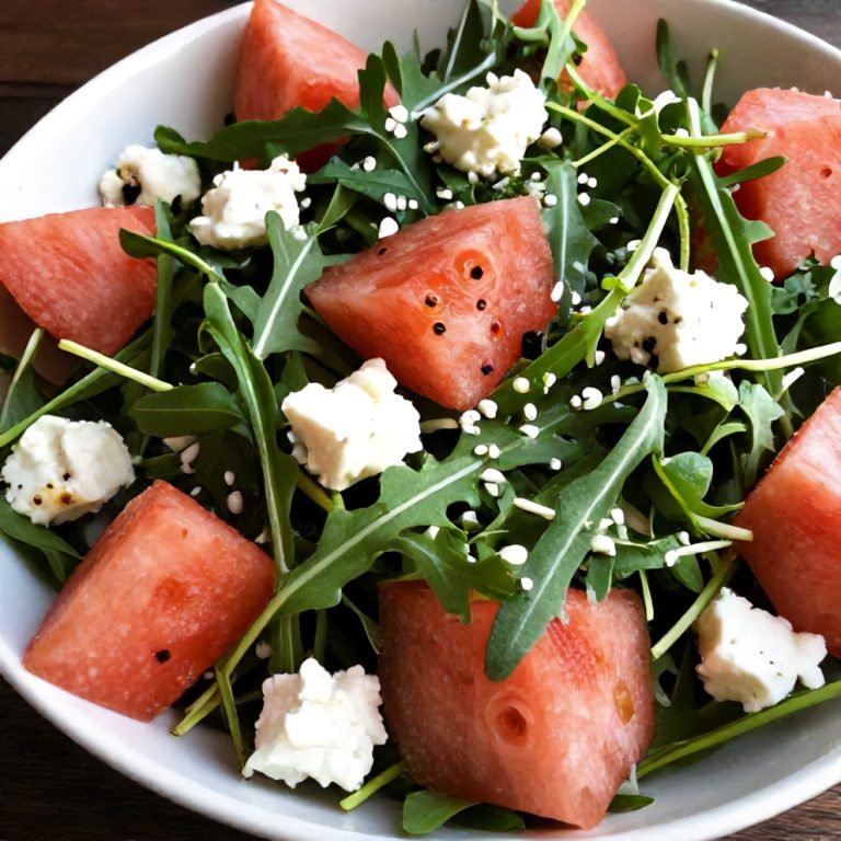 Fresh Watermelon Feta Arugula Salad