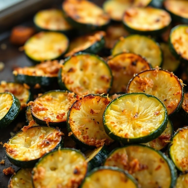 Garlic Parmesan Roasted Zucchini