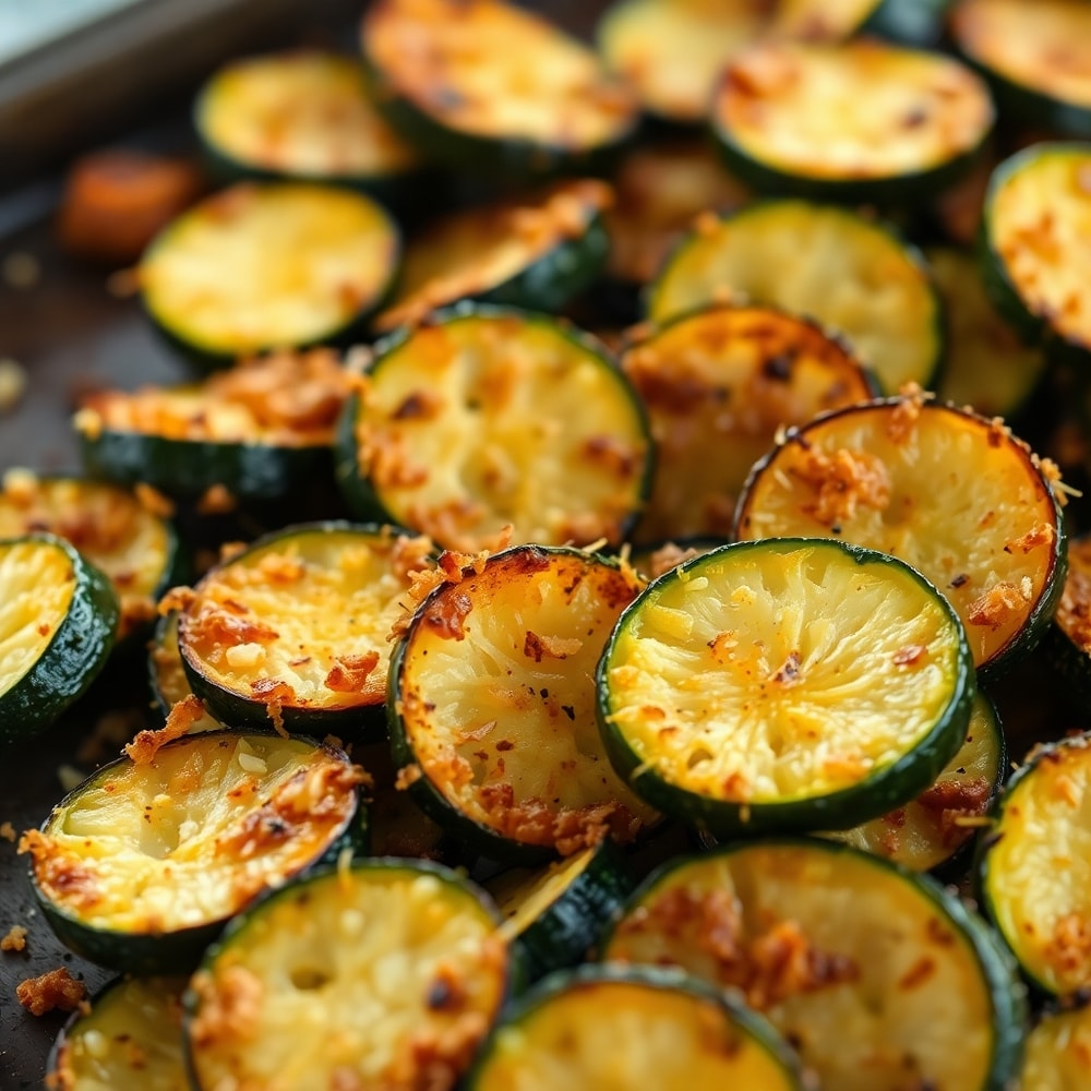 Garlic Parmesan Roasted Zucchini