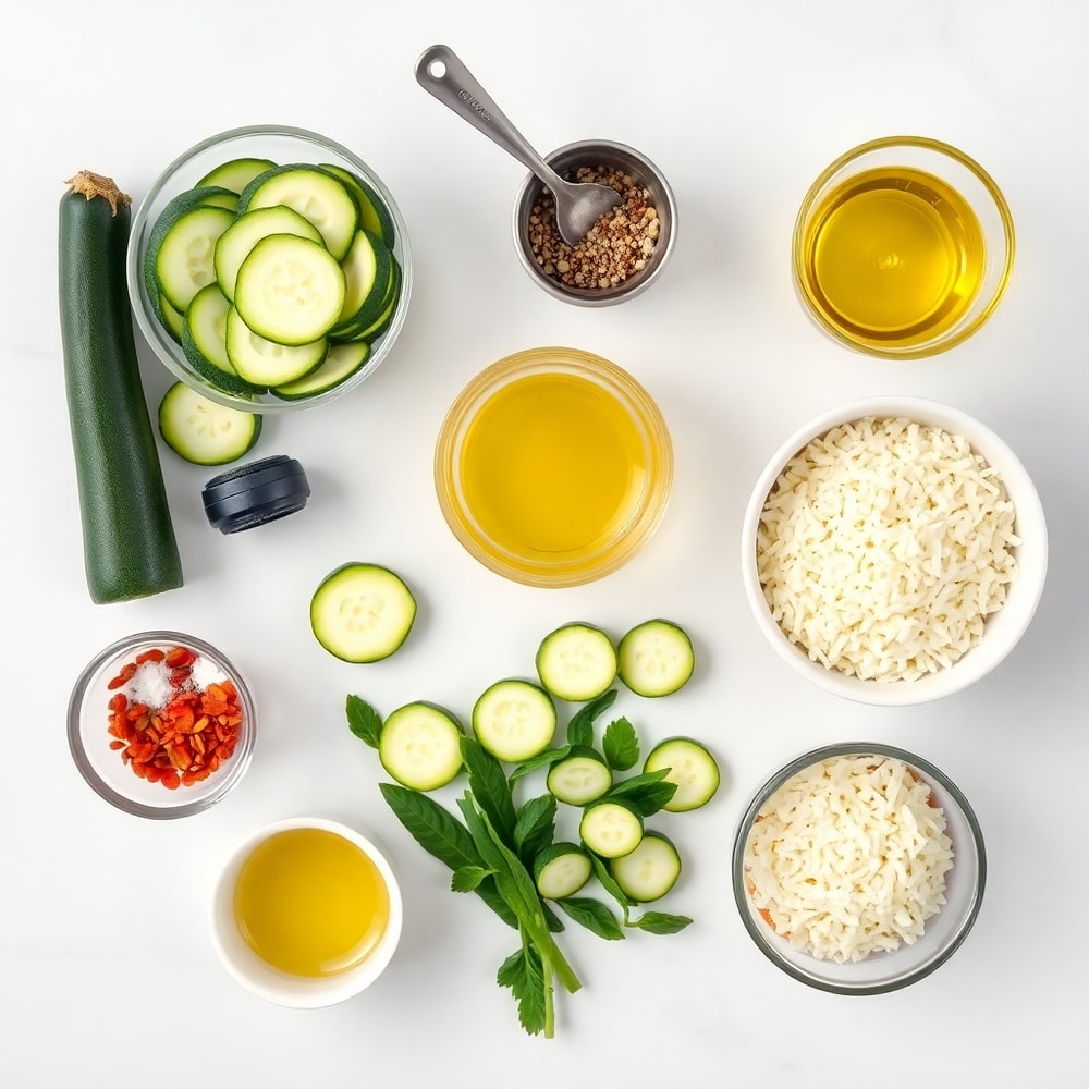 Raw Ingredients for Garlic Parmesan Roasted Zucchini