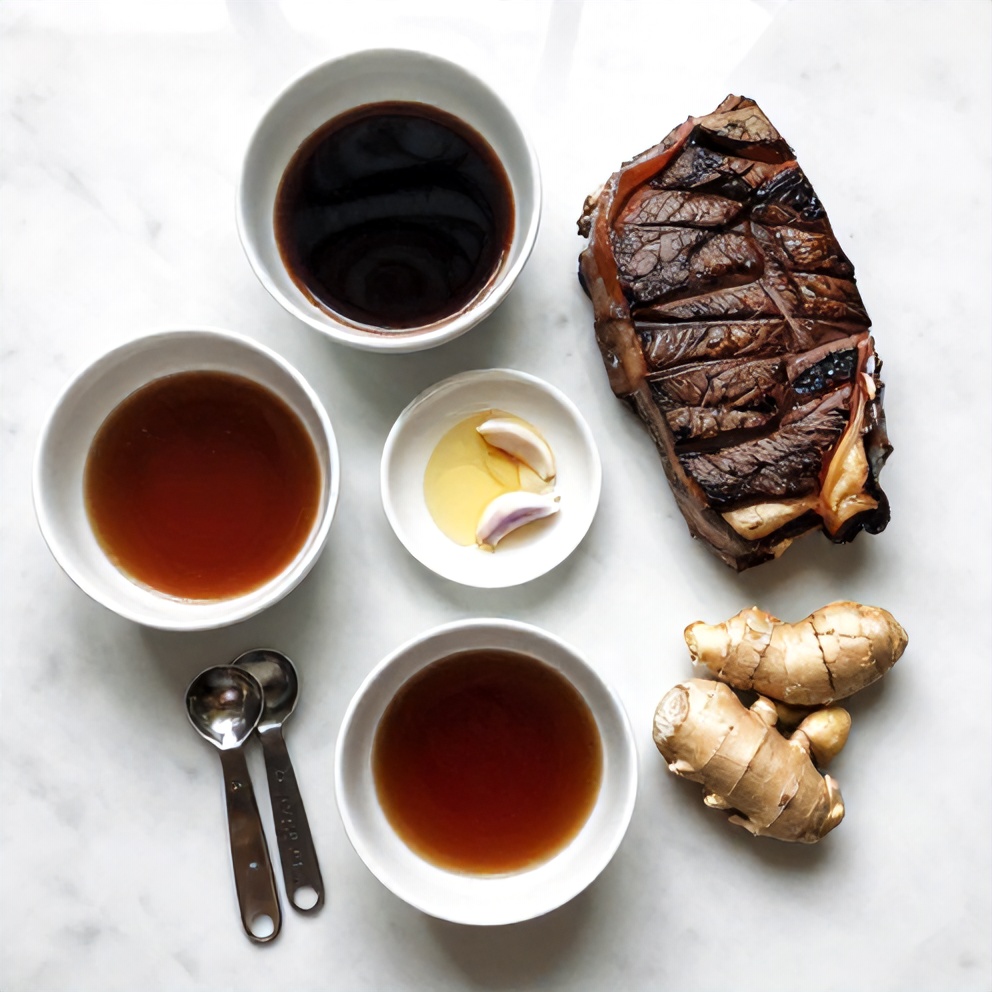 Raw ingredients for Hibachi Steak