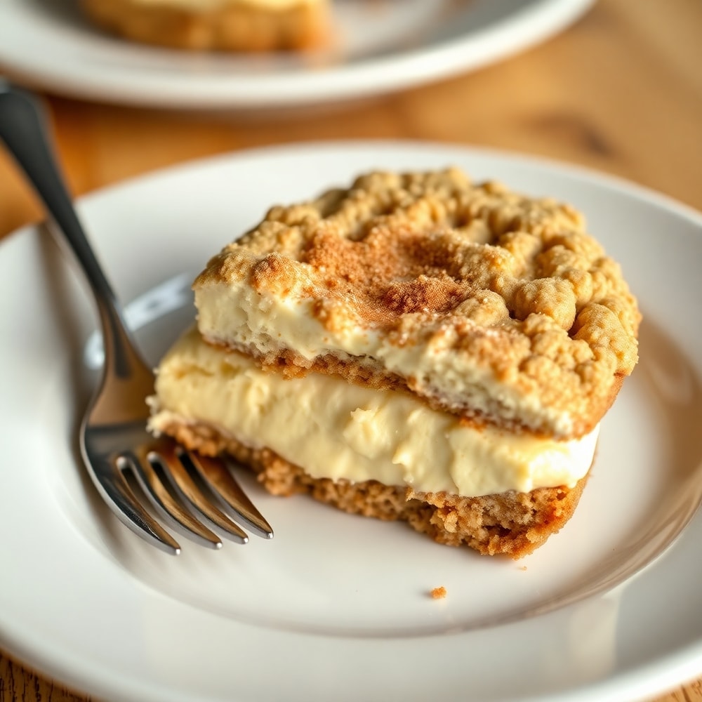 Plated homemade oatmeal cream pie