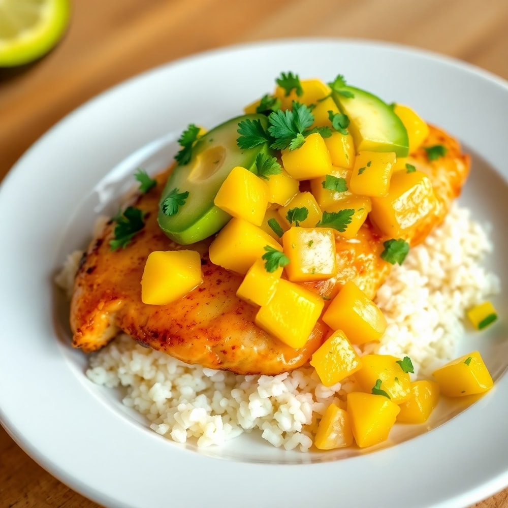 Honey Lime Chicken with Mango Salsa