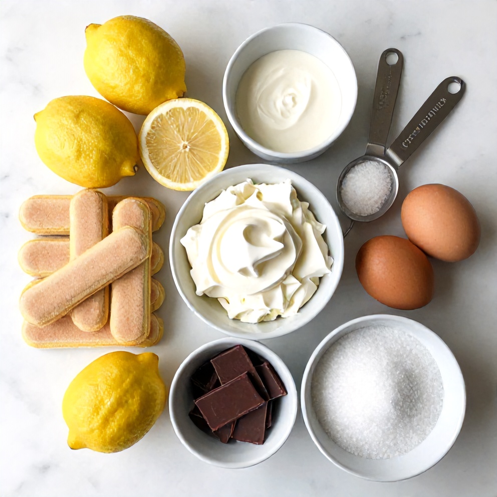 Ingredients for Lemon Tiramisu Recipe