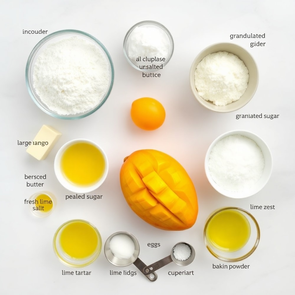 Raw Ingredients for Mango Curd Tart