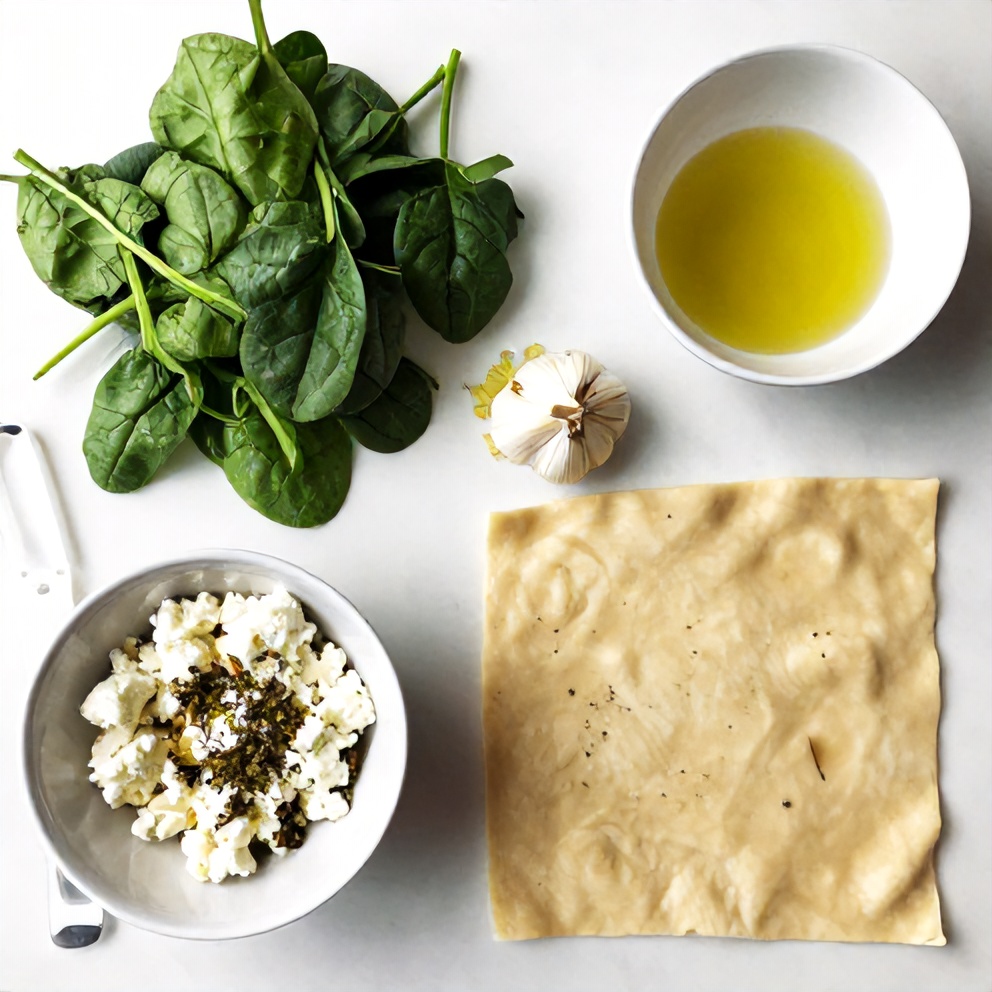 Mediterranean Spinach and Feta Crisps Ingredients