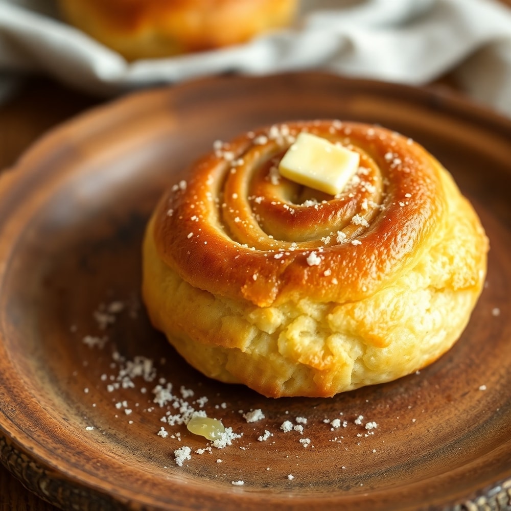 Oatmeal Molasses Rolls on a plate