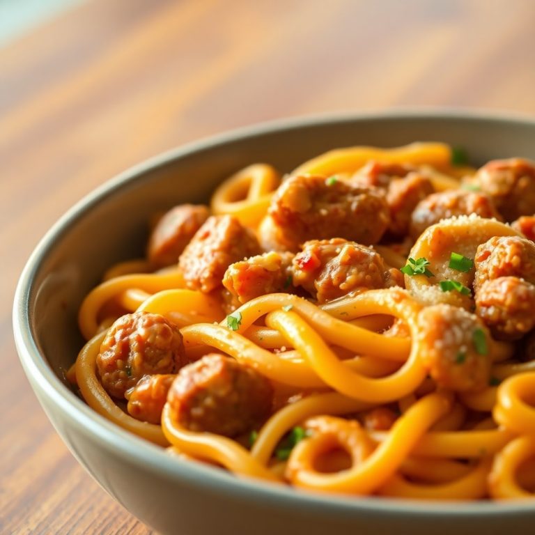 one-pot honey BBQ sausage pasta