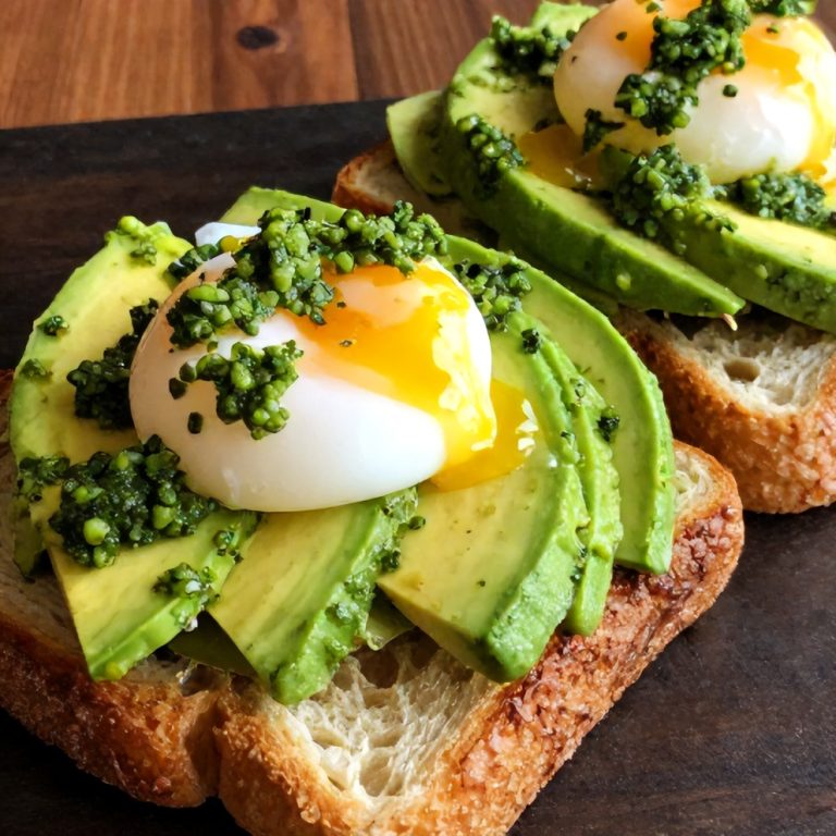 Pesto Eggs on Avocado Toast