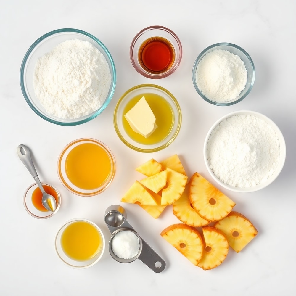 Raw Ingredients for Pineapple Upside Down Sugar Cookies