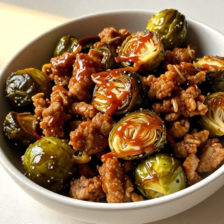 Quick Spicy Pork Brussels Sprouts Bowls