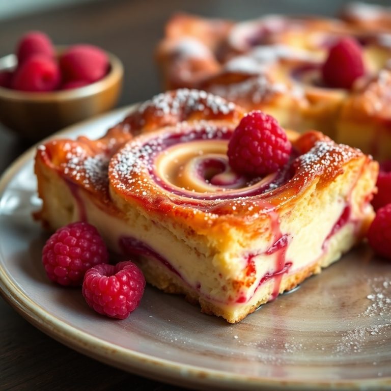 Raspberry Cheesecake French Toast Casserole