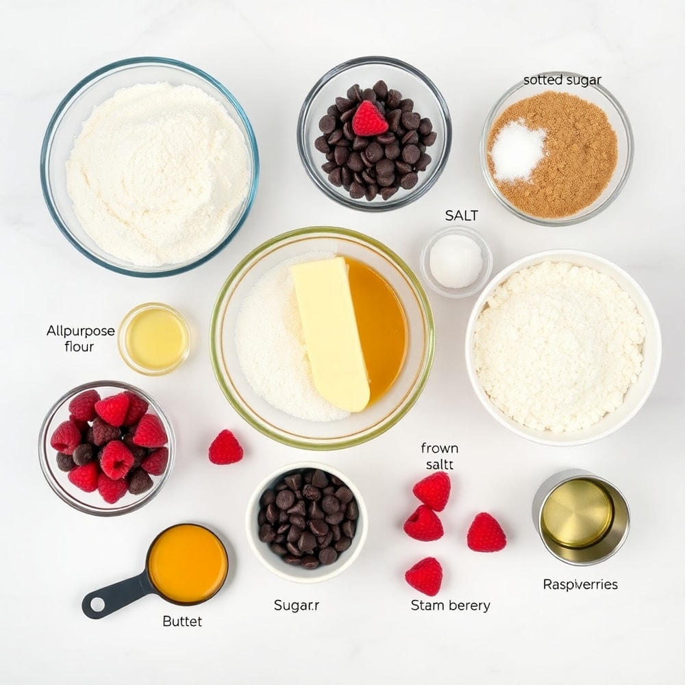 Raspberry Chocolate Chip Cookies Ingredients