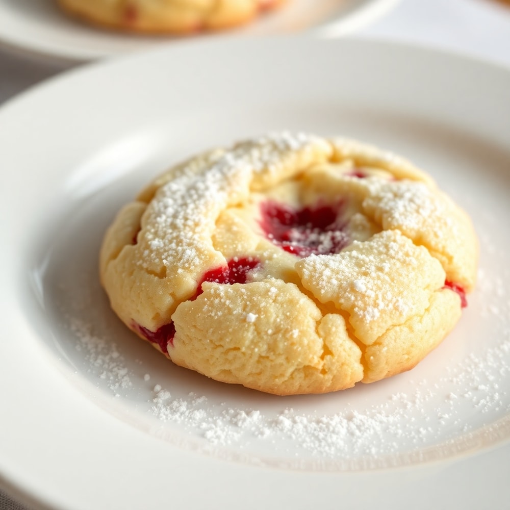 Raspberry Lemon Cookies on a Plate