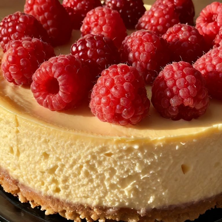 Raspberry Peach Cheesecake