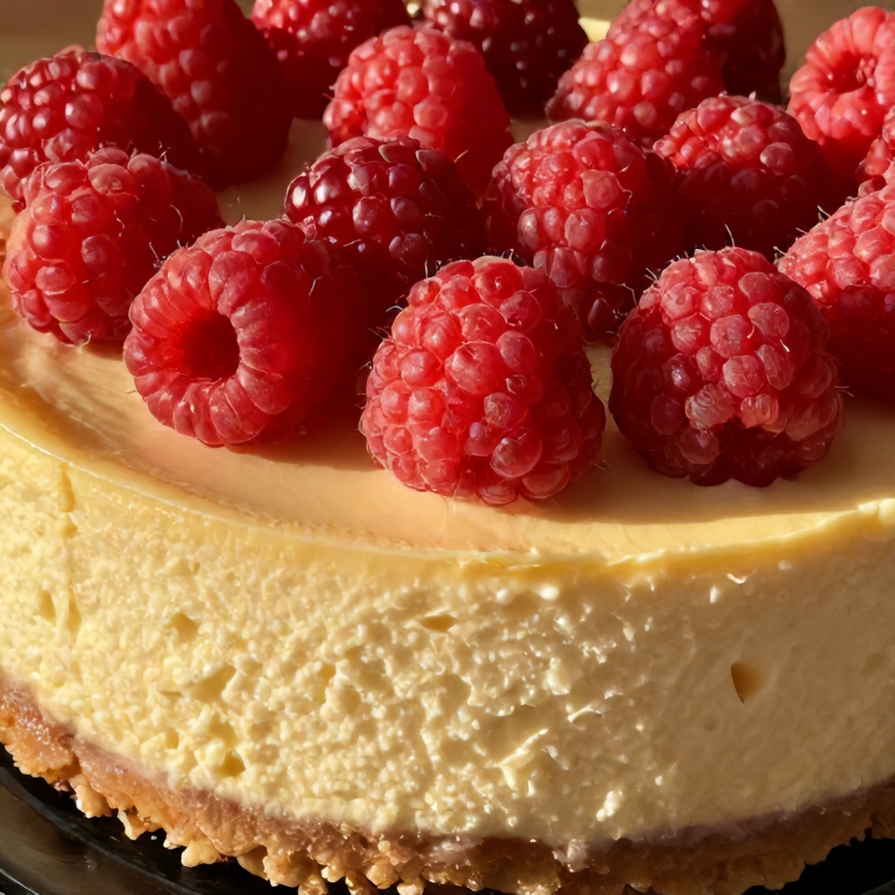 Raspberry Peach Cheesecake