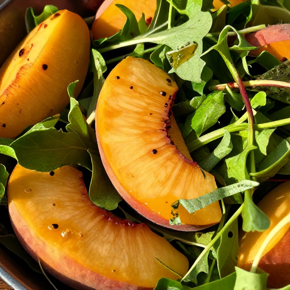 refreshing summer peach salad